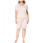 Karen Neuburger Short Sleeve V-Neck Bermuda PJ Set