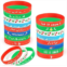 Coogam 40PCS Christmas Silicone Bracelets, Xmas Rubber Wristbands Accessories Gift for Kids Adults Stocking Stuffers, Holiday Decoration Wrist Band Party Supplies Favors