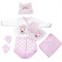Medylove Reborn Dolls Girl Clothes Pink Bear Suit for 20-22 inch Reborn Baby Doll Clothes Accessories 5 Pieces Set