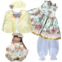 TatuDoll Reborn Doll Clothes 22 inch Toddler Girl Floral Dress 4 Pcs Sets Outfit Accessories Clothing Sets for 22-24 inch Reborn Baby Doll Toddler