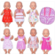 ebuddy Doll Clothes 7 Set Doll Dress and 1 Backpack for 14-16 inch Baby Dolls,18 inch Dolls