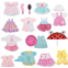 Huang Cheng Toys 12 Pcs Set Handmade Baby Doll Clothes Dress Outfits Costumes for 12 13 14 15 inch Doll，Doll Hat Umbrella Mirror Comb Girl Christmas Birthday Gift for Little Girl