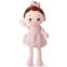 Hopearl Stuffed Doll for Girl Soft Plush Snuggle Play Toy Sleeping & Cuddle Buddy in Dress Birthday Festival Baby Doll, Pink, 18