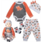 Pedolltree Reborn Baby Dolls Clothes Accessories Outfit for Boys,22-24 Inch Reborn Baby Clothes 4pcs Set
