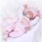 NPK Lifelike Reborn Baby Doll Girl 22 Realistic Soft Vinyl Silicone Handmade Weighted Pink Outfit Eyes Closed Sleeping