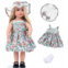 Rakki Dolli Doll Clothes and Accessories 3 Pc. Set Floral Pattern Green Skirt & Hat & Underwear, Fashionable Dress Set for Baby Dolls (Without Doll & Shoes) 034