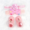Pedolltree Reborn Dolls Shoes Accessories Socks & Headband Pink 3 Pcs Sets for 18-24 inch Reborn Baby Girl…
