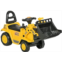 HOMCOM Ride On Excavator with Under Seat Storage, Pull Cart Kids Bulldozer for Boys & Girls, Sit and Scoot Construction Toy with Horn, Front Loader Shovel, for Sand and Snow, Ages