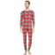 Little Blue House by Hatley Adult Union Suit One-Piece - Holiday Moose on Plaid