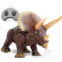 Discovery Kids RC Triceratops, LED Infrared Remote Control Dinosaur, Built-in Speakers W/Digital Sound Effects, 8.75 Long, Includes Glowing Eyes, Life-Like Motion, A Great Toy for