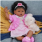 ADFO Reborn Baby Dolls Black Lifelike African American with Soft Body, 20 Inch Reborn Baby Dolls Black Girl with Pink Piggy Toys Clothes Set for Girls Boys Kids Age 3+