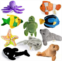 PREXTEX 10 Piece Plush Soft Stuffed Sea Animals - Small Stuffed Animals Bulk - Playset Plush Sea Life Assortment, Turtle, Stingray, Nemo Fish, Killer Whale and More - Bulk Stuffed
