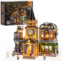 FUNWHOLE Steampunk Trading-Center Lighting Building-Bricks Set - Steampunk World Trading Center LED Light Construction Building Model Set 2680 Pcs for Adults and Teen