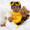 Aorikiz Reborn Baby Dolls Black - 22 Inch Lifelike Realistic Baby Doll Girl - Newborn Real Life African American Reborn Toddler Dolls with Clothes and Toy Gift for Kids Age 3+