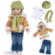 Rakki Dolli Doll Clothes Set 5 Pc. Set Includes Colorful Yellow Coat, Green Scarf and Hat, Blue Jeans & White T-Shirt Baby Doll Clothes Suit and Accessories (Doll & Shoes Not Inclu