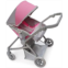 Badger Basket Toy Voyage Twin Doll Stroller with Canopy for 20 inch Dolls - Gray/Pink