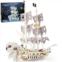 Sillbird Skeleton Pirate Ship Toy Building Sets, Collectible Skull Ship Model for Home Decor or Office Art Christmas Creative Gifts for Adults or Teens Kids 12+, New 2024 (1592 Pie