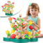 MOONTOY Garden Learning Building Toys for 2 3 4 5 6 Years Old Girls Birthday Gifts,Educational STEM Toys Tree ConstrectionToys for Toddlers Age 2-4 4-6,Educational Activity kit Pla