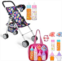 Fash n kolor Baby Doll Stroller with Flower Design and Disappearing Feeding Set