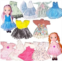 Huang Cheng Toys 6.3 Mini Girl Dolls, includ 10 Sets Handmade Doll Clothes, 2 Sets 6.3 Mini Girl Dolls, 2 Pairs of Shoes