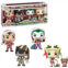 Funko Pop! DC Comics Christmas 4 Pack Special Edition Exclusive Vinyl Figures - Superman in Holiday Sweater, Batman as Ebenezer Scrooge, The Joker as Santa, Harley Quinn with Helpe
