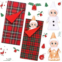 Skylety 2 Pieces Christmas Elf Dolls Boy and Girl Mini Baby Twins Elves and 2 Pieces Christmas Elf Doll Sleeping Bags Red Plaid Sleeping Bag for Elf Doll Xmas Decorations (Lovely)