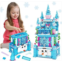 MOONTOY Princess Castle STEM Building Toys for Girls Age 6 7 8 9 10 11 12 Years Old- 492 PCS Castle Building Blocks Kits Creative Educational Building Sets Christmas Birthday Gifts