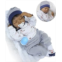NPK Reborn Baby Dolls African American Boys Black Baby Realistic Silicone Vinyl 22 Inches Handmade Weighted Cute Eyes Closed Sleeping