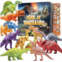 PREXTEX Dinosaur Toys for Kids 3-5 (12 Plastic Dinosaur Figures & Interactive Dinosaur Book with Sound) - Toddler Dinosaur Toy, Kids Dinosaur Toys for Girls, Boys, Toddlers, Dinosa