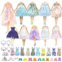 Keysse Doll Clothes and Accessories 39 Pack, Newest Unique & Fashion Forest Fairy Dress for Dolls, 10 Fairy Dress, 10 Mini Dress and 9 Accessories, 10 Shoes