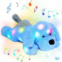 Hopearl LED Musical Stuffed Puppy Light up Singing Plush Dog Adjustable Volume Lullaby Animated Soothe Birthday Festival for Kids Toddler Girls, Blue, 17