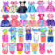 IBayda 16pcs Doll Clothes and Accessories for 5.3 inch - 6 inch Chelsea Dolls Include 3 Tops, 3 Pants for Boy Dolls and 5 Dresses, 3 Bikinis for Girl Dolls and 2 Pairs Shoes (No Doll)