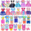 IBayda 16pcs Doll Clothes and Accessories for 5.3 inch - 6 inch Chelsea Dolls Include 3 Tops, 3 Pants for Boy Dolls and 5 Dresses, 3 Bikinis for Girl Dolls and 2 Pairs Shoes (No Doll)