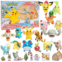 Jazwares Pokemon 2024 Advent Calendar Figure Playset for Kids, Boys & Girls - 24 Piece Giftset - Characters Featured: Pikachu, Eevee, Charmander & More! - 16 Winter Toy Figures & 8 Accessor