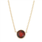 Designs by Gioelli 10k Gold Garnet Circle Pendant Necklace