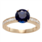 Designs by Gioelli 10k Gold Lab-Created Blue & White Sapphire Ring