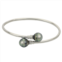 PearLustre by Imperial Sterling Silver Tahitian Cultured Pearl Flexible Cuff Bracelet