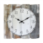Stonebriar Collection Square 15 Rustic Farmhouse Worn Wood Wall Clock