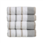 Madelinen 4-pack Luxury Cotton Stripe Hand Towel Set