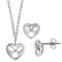 FAO Schwarz Angel Heart Pendant & Earring Set