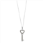 Diamond Mystique Platinum Over Silver & Diamond Accent Heart Key Pendant Necklace