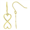 Aleure Precioso 18k Gold Over Silver Heart Infinity Drop Fishhook Earrings
