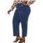 Agnes Orinda Womens Plus Size Pant Pockets Elastic Waist Denim Jeans Legging