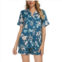 Cheibear Womens Floral Button Down Shirt And Shorts Satin 2pcs Pajama Set