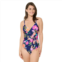 Womens Freshwater Sash Crossover One-Piece Swimsuit