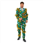 Mens Suitmeister Modern-Fit Christmas Deco Green Suit & Tie Set