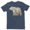Generic Mens Bear Silhouette Filled Landscape Graphic Tee