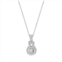 Chrystina Fine Silver Plated Cubic Zirconia & Crystal Knot Teardrop Pendant Necklace