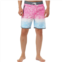 Lars Amadeus Mens Summer Elastic Waistband Contrast Color Printed Beach Boardshorts