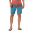 Lars Amadeus Mens Summer Casual Drawstring Color Block Printed Swim Board Shorts
